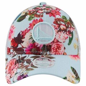 NWT New Era Golden State Warriors Blue Floral 9FORTY Snapback Hat